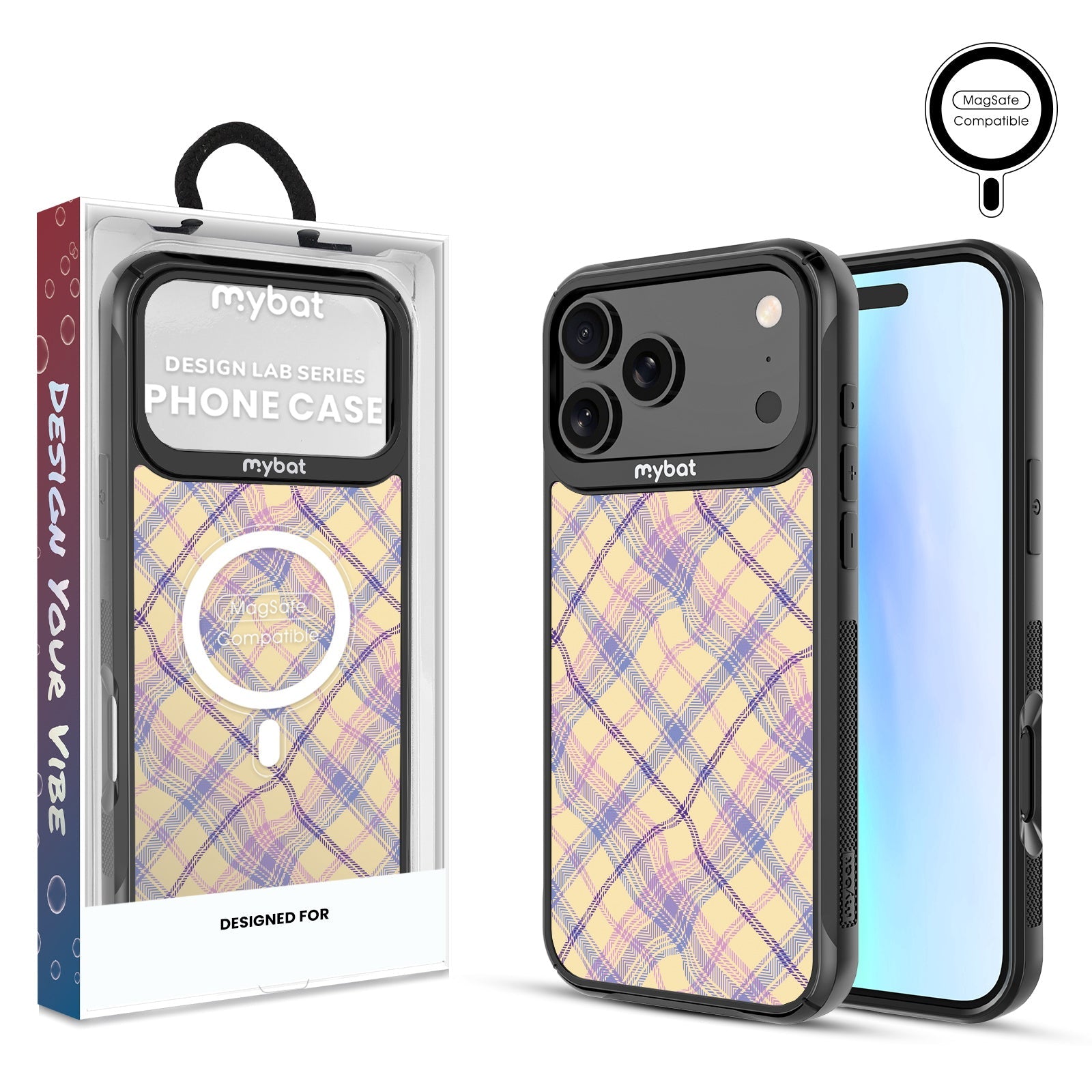 MyBat Design Lab Series MagSafe Case for Apple iPhone 17 Pro Max - Wavy Plaid