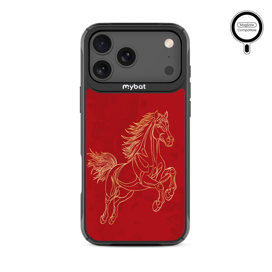 MyBat Design Lab Series MagSafe Case for Apple iPhone 17 Pro Max - Fire Horse - MIP17PMCSLESMSMP460-3.jpg
