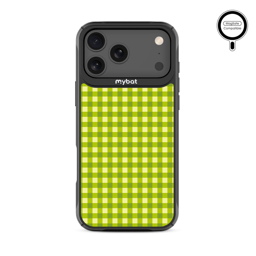MyBat Design Lab Series MagSafe Case for Apple iPhone 17 Pro Max - Green Gingham - MIP17PMCSLESMSMP476-3.jpg