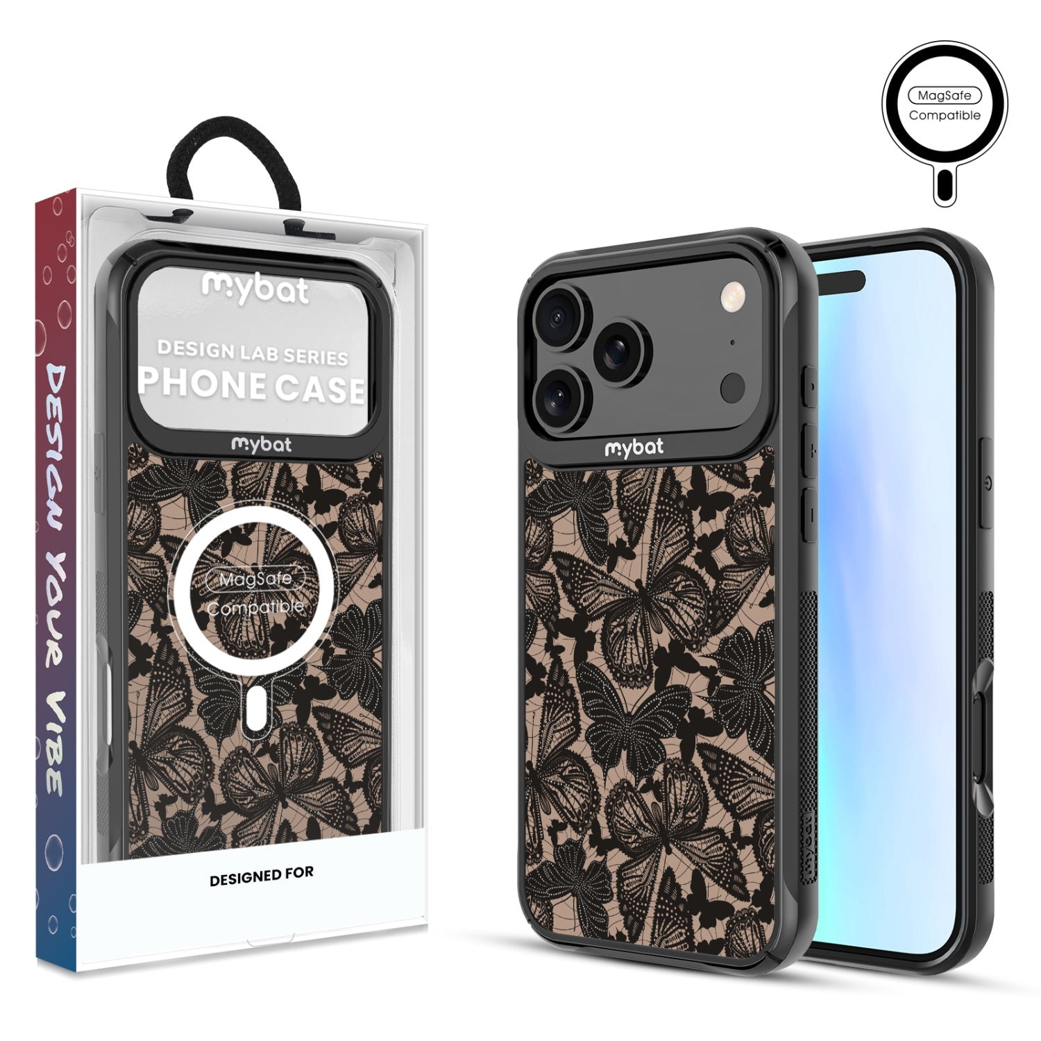 MyBat Design Lab Series MagSafe Case for Apple iPhone 17 Pro Max - Midnight Monarch