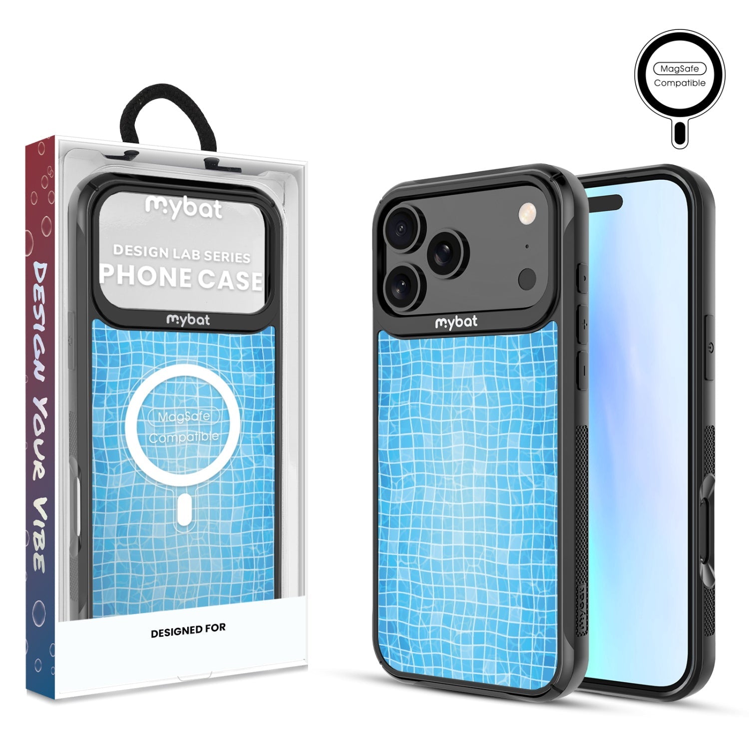 MyBat Design Lab Series MagSafe Case for Apple iPhone 17 Pro Max – Pool Tile