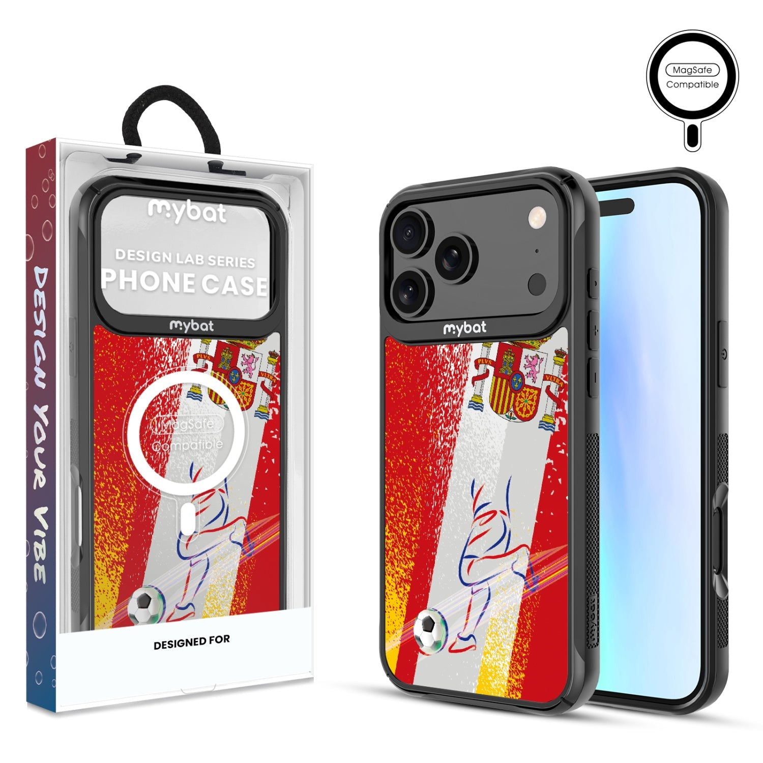 MyBat Design Lab Series MagSafe Case for Apple iPhone 17 Pro Max – Spain Soccer