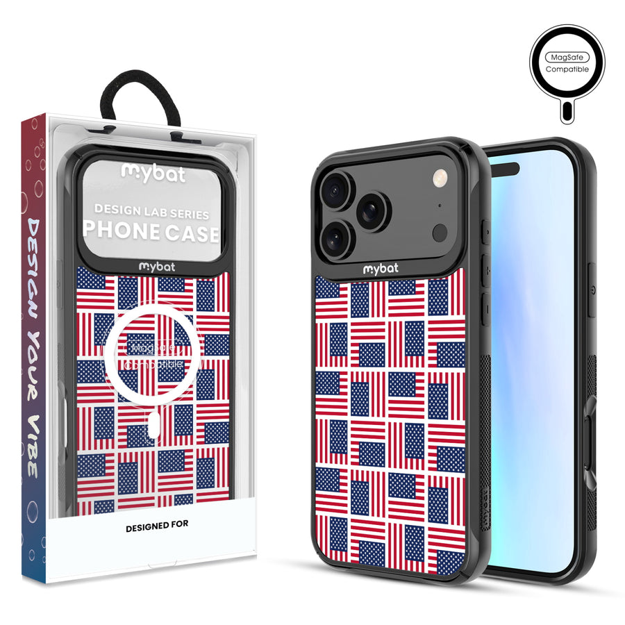 MyBat Design Lab Series MagSafe Case for Apple iPhone 17 Pro Max – Flag Patchwork - MIP17PMCSLESMSMP519.JPG