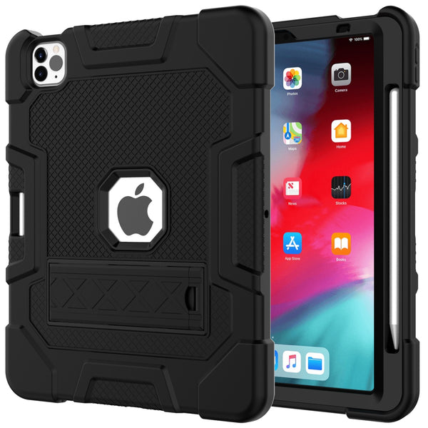 MyBat Symbiosis Stand Protector Case for Apple iPad Air 10.9 (2020)/iPad Pro 11 (2020) / iPad Pro 11 (2022) - Black / Black - MIPA109CSRSSS121-2.jpg