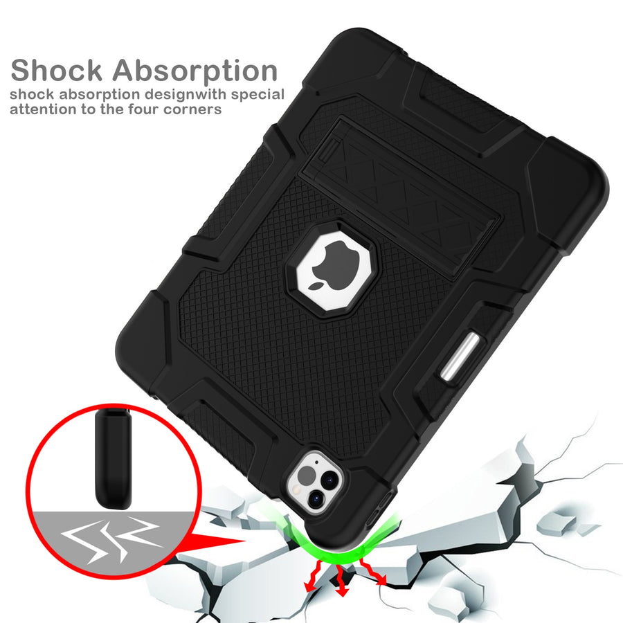 MyBat Symbiosis Stand Protector Case for Apple iPad Air 10.9 (2020)/iPad Pro 11 (2020) / iPad Pro 11 (2022) - Black / Black - MIPA109CSRSSS121-4.jpg