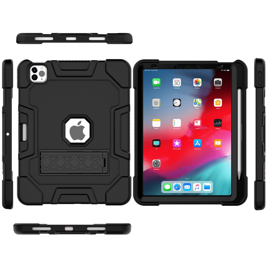 MyBat Symbiosis Stand Protector Case for Apple iPad Air 10.9 (2020)/iPad Pro 11 (2020) / iPad Pro 11 (2022) - Black / Black - MIPA109CSRSSS121-7.jpg
