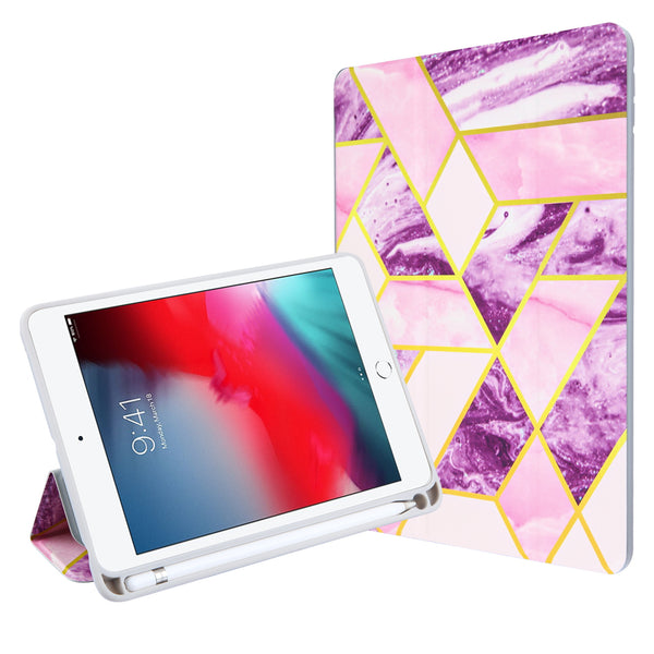 MyBat Slim Fit Smart MyJacket with Trifold Stand for Apple iPad mini 4 (A1538,A1550) / iPad mini (2019) - Purple / Pink Mixed Marbling - MIPM5PCMJT022-1.jpg