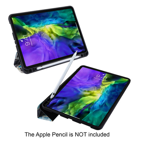 MyBat Slim Fit Smart MyJacket with Trifold Stand for Apple iPad Pro 11 (2020)/iPad Pro 11 (2022) / iPad Pro 11 (2021) - Black / Blue Mixed Marbling - MIPP11PCMJT021-2.jpg