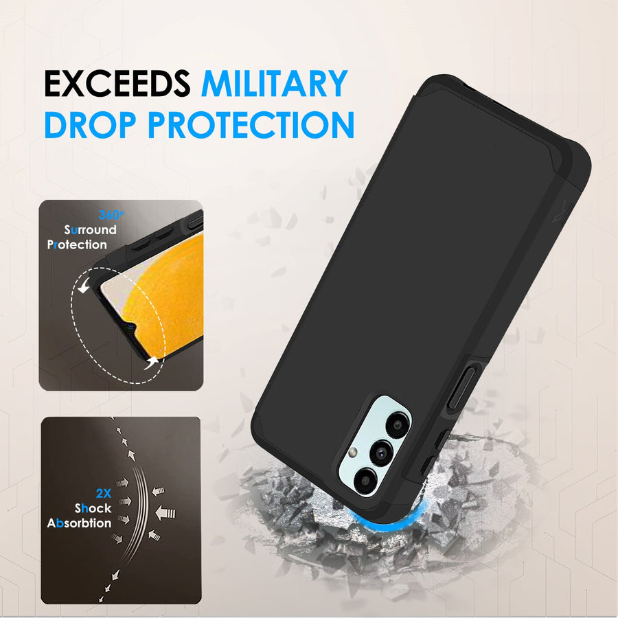 For Samsung A13 5G, A04s MetKase Original ShockProof Case Cover - Black - MKHY-A13-BK-3.jpg