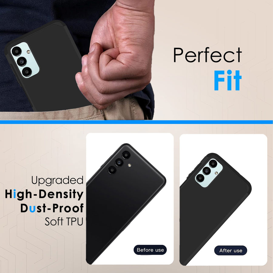 For Samsung A13 5G, A04s MetKase Original ShockProof Case Cover - Black - MKHY-A13-BK-4.jpg