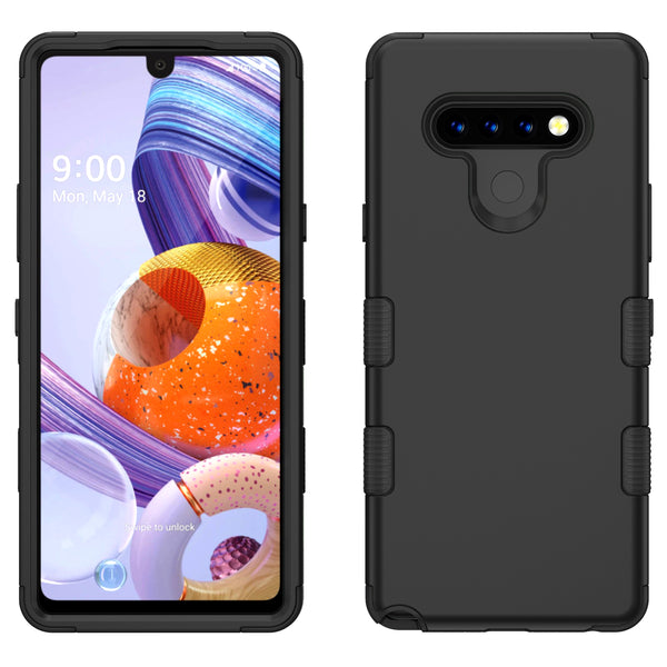 MyBat TUFF Hybrid Phone Protector Cover [Military-Grade Certified] for Lg Stylo 6 - Black - MLSTL6CSE1TS001-2.jpg