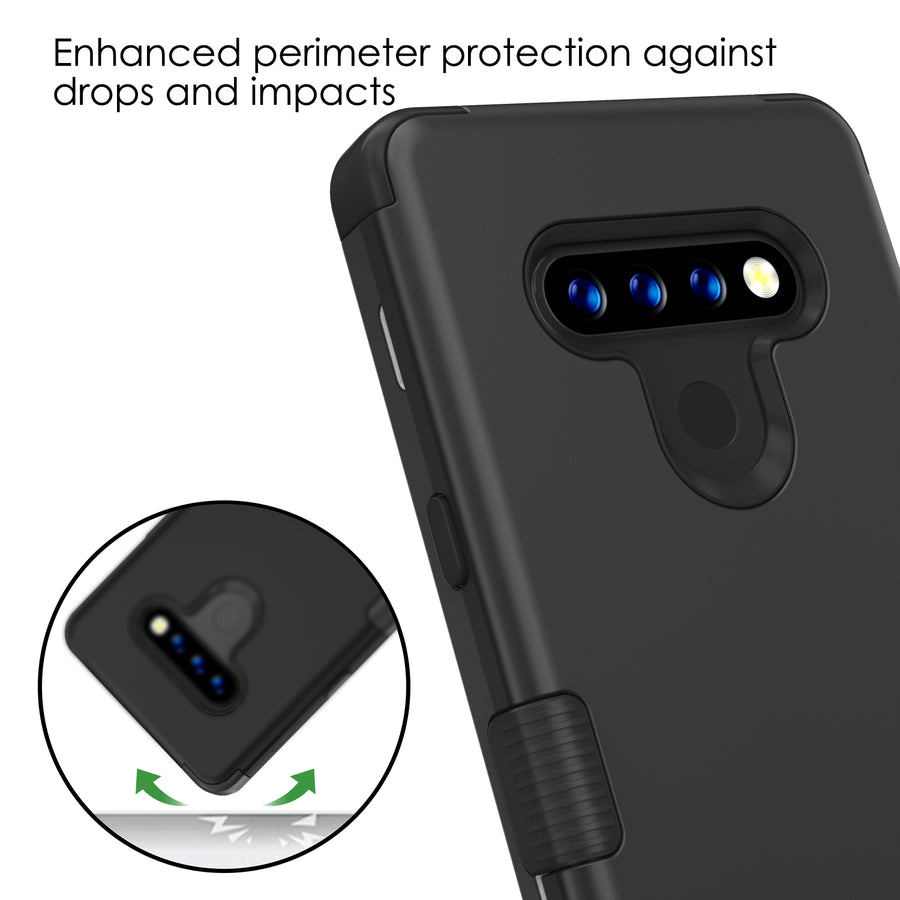 MyBat TUFF Hybrid Phone Protector Cover [Military-Grade Certified] for Lg Stylo 6 - Black - MLSTL6CSE1TS001-6.jpg