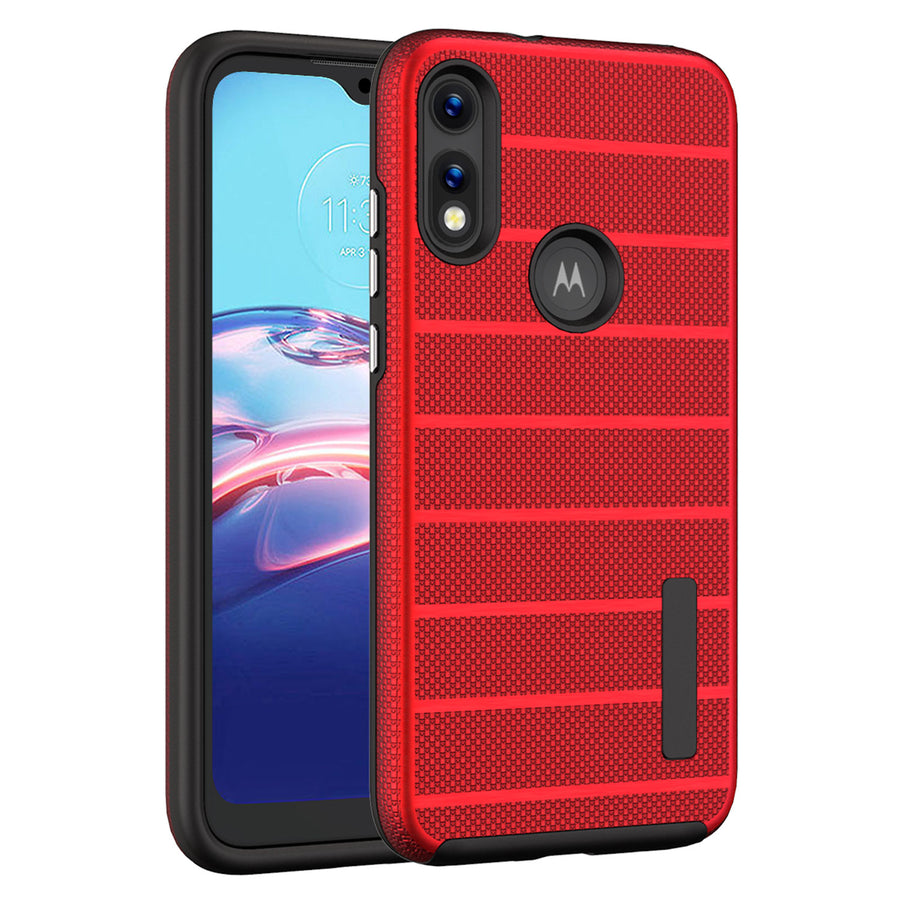 MyBat Fusion Protector Cover for Motorola Moto E (2020) / Moto E7 (2020) - Red Dots Textured / Black - MME7CSFSSS647-2.jpg