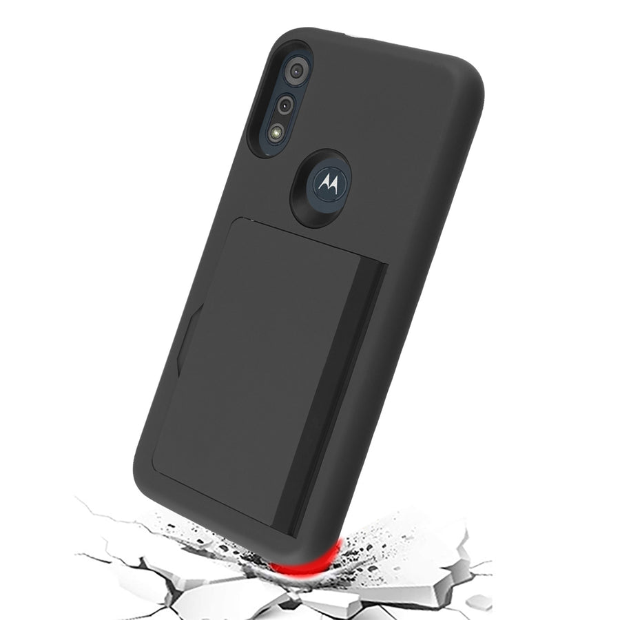 MyBat Poket Hybrid Protector Cover (with Back Film) for Motorola Moto E (2020) / Moto E7 (2020) - Black / Black - MME7CSPKTS001-3.jpg