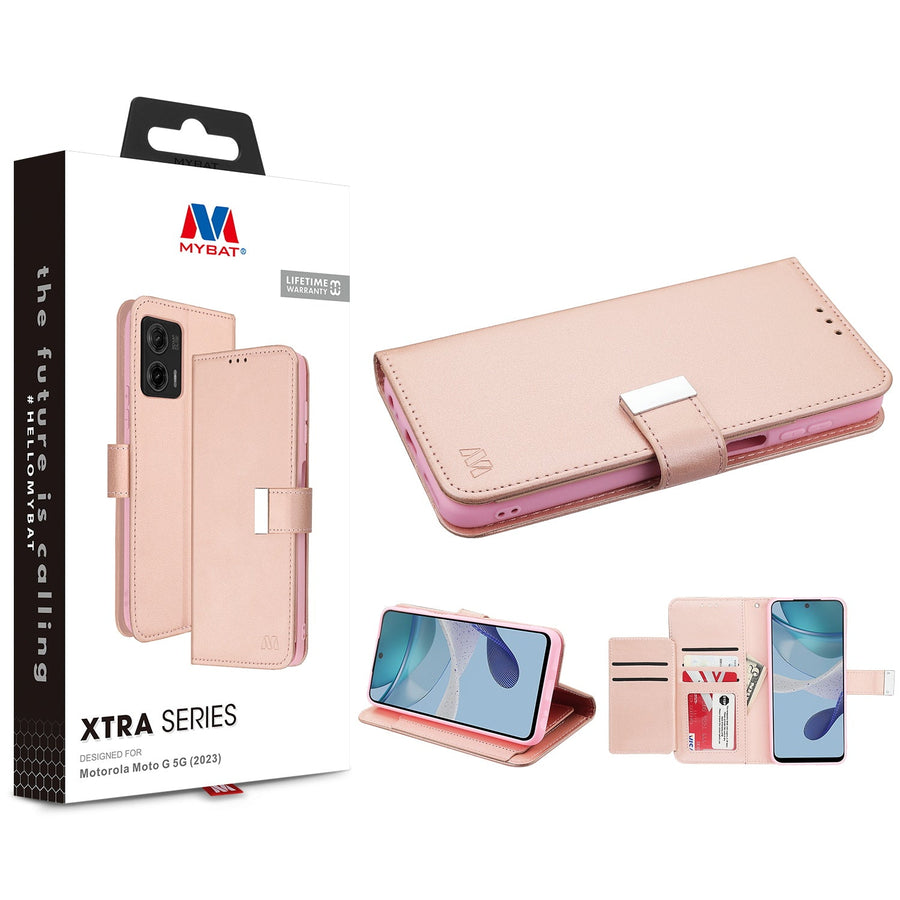 MyBat MyJacket Wallet Xtra Series for Motorola Moto G 5G (2023) - Rose Gold