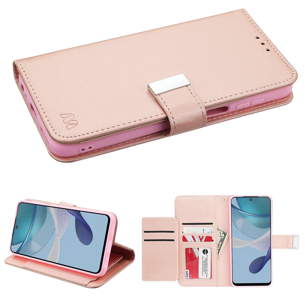 MyBat MyJacket Wallet Xtra Series for Motorola Moto G 5G (2023) - Rose Gold - MMG5G23PCMJG035-2.jpg