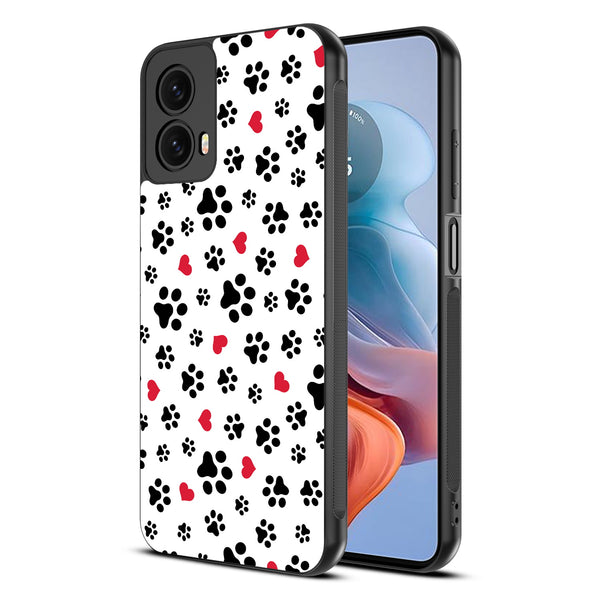 MyBat Design Lab Series Case for Motorola Moto G 5G (2024) - Paw Prints and Hearts - MMG5G24CSLESM001-2.jpg