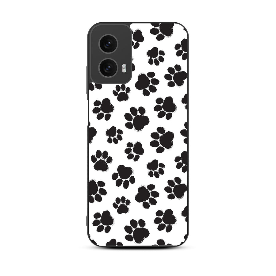 MyBat Design Lab Series Case for Motorola Moto G 5G (2024) - Black Paw Prints