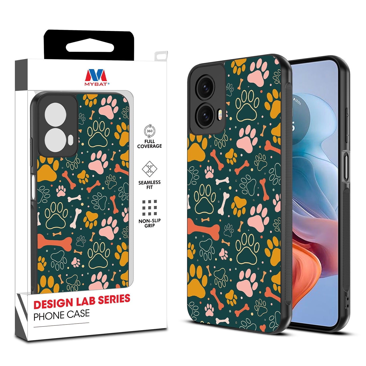 MyBat Design Lab Series Case for Motorola Moto G 5G (2024) - Paw Prints & Bones