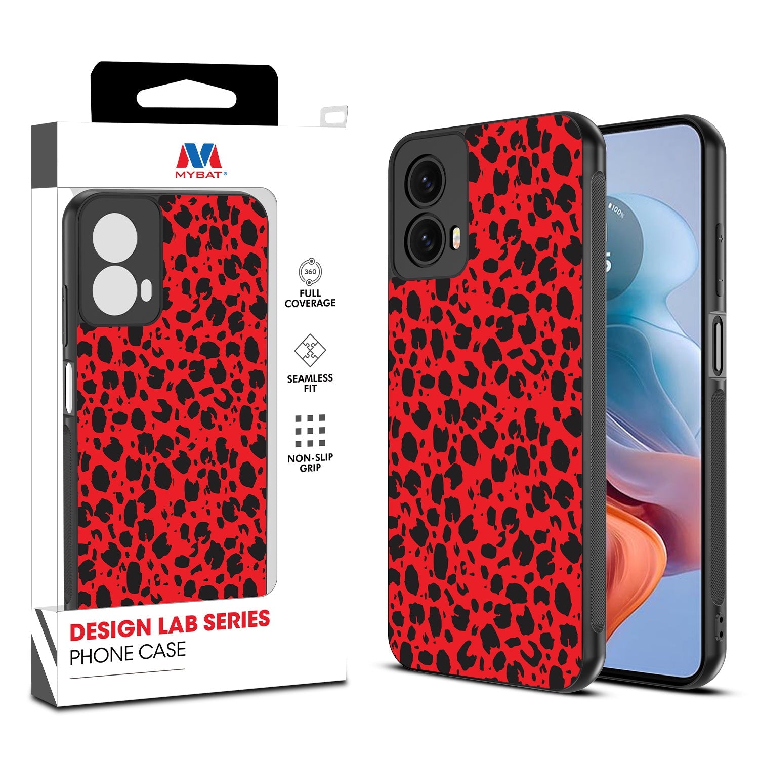 MyBat Design Lab Series Case for Motorola Moto G 5G (2024) - Red Leopard Print