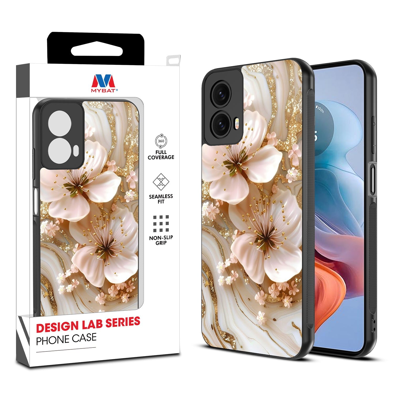 MyBat Design Lab Series Case for Motorola Moto G 5G (2024) - Golden Petal Glow