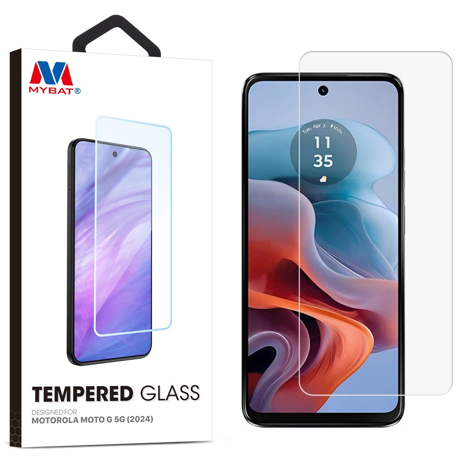 MyBat Tempered Glass Screen Protector (2.5D) for Motorola Moto G 5G (2024) - Clear