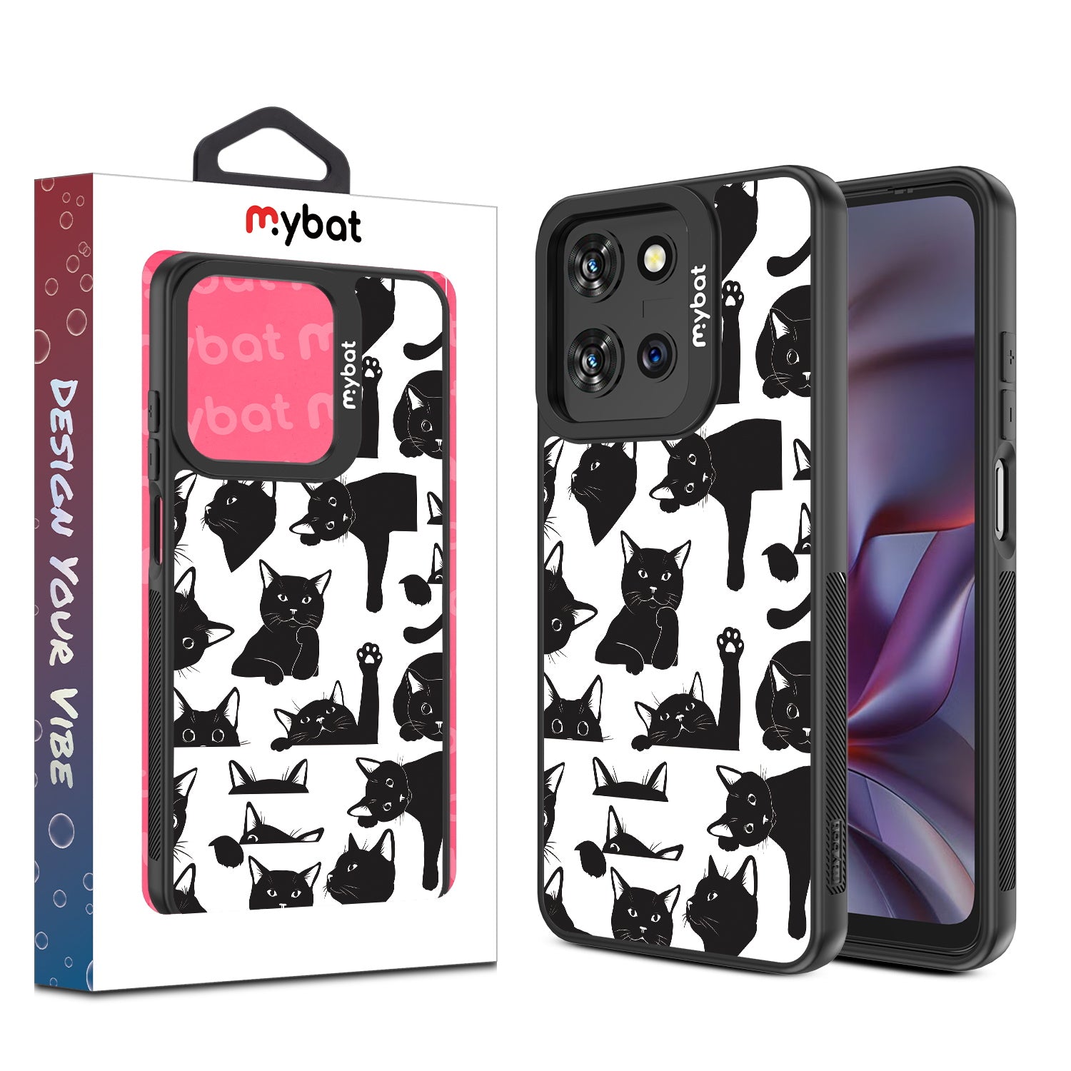 MyBat Design Lab Series Case for Motorola Moto G 5G (2025) / Moto G 5G (2026) / Moto G Play (2026) – Black Cats