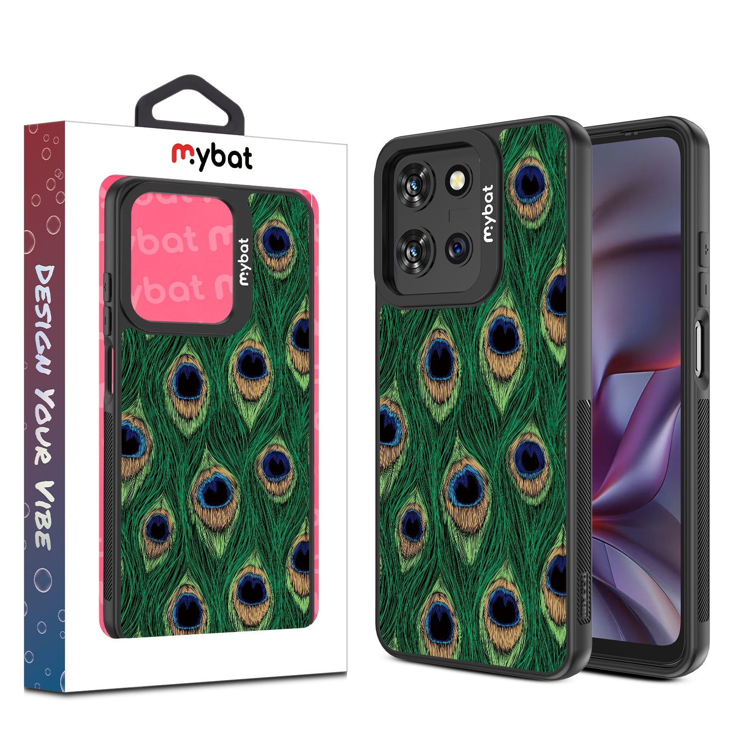 MyBat Design Lab Series Case for Motorola Moto G 5G (2025) / Moto G 5G (2026) / Moto G Play (2026) – Peacock Feathers