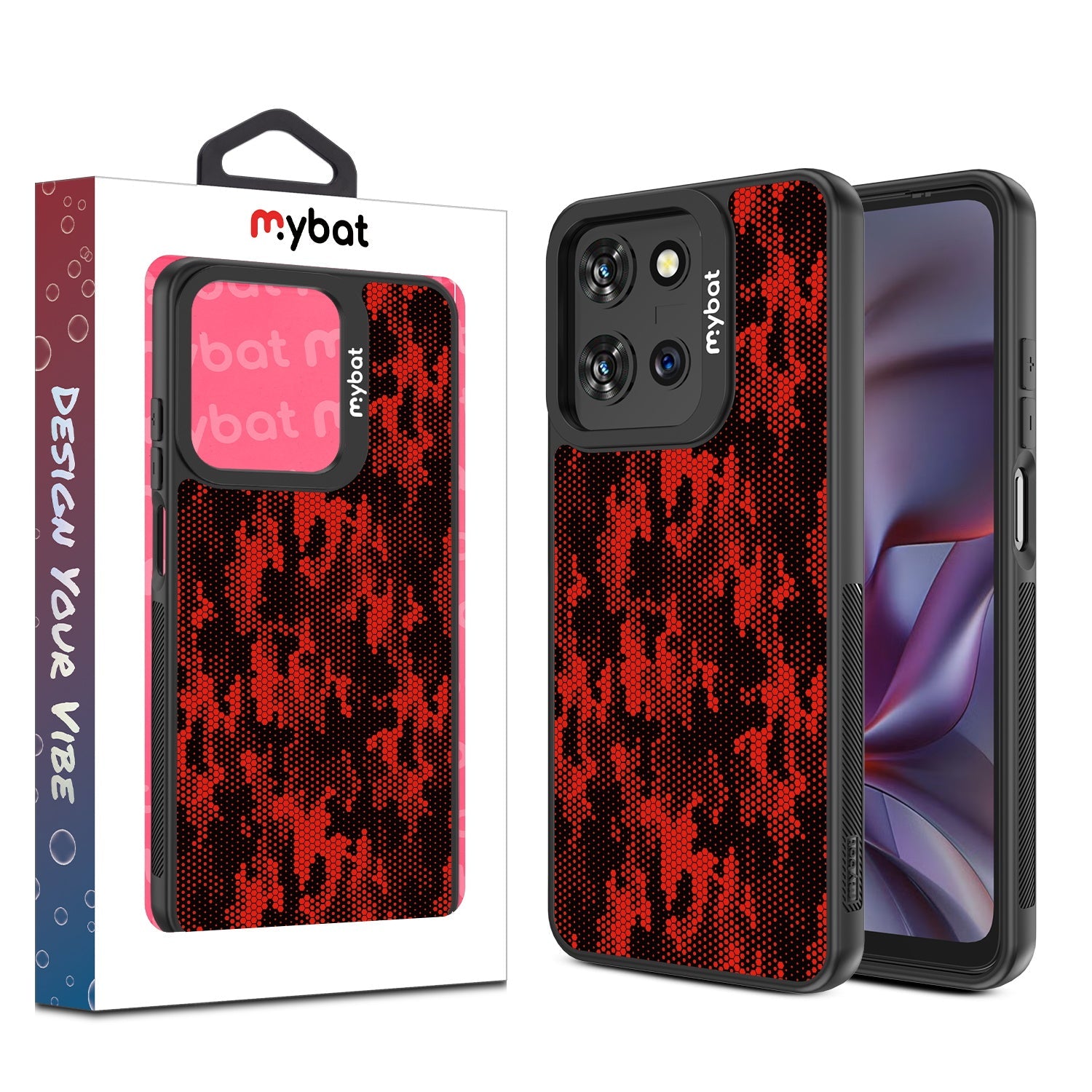 MyBat Design Lab Series Case for Motorola Moto G 5G (2025) / Moto G 5G (2026) / Moto G Play (2026) – Red Digital Camouflage