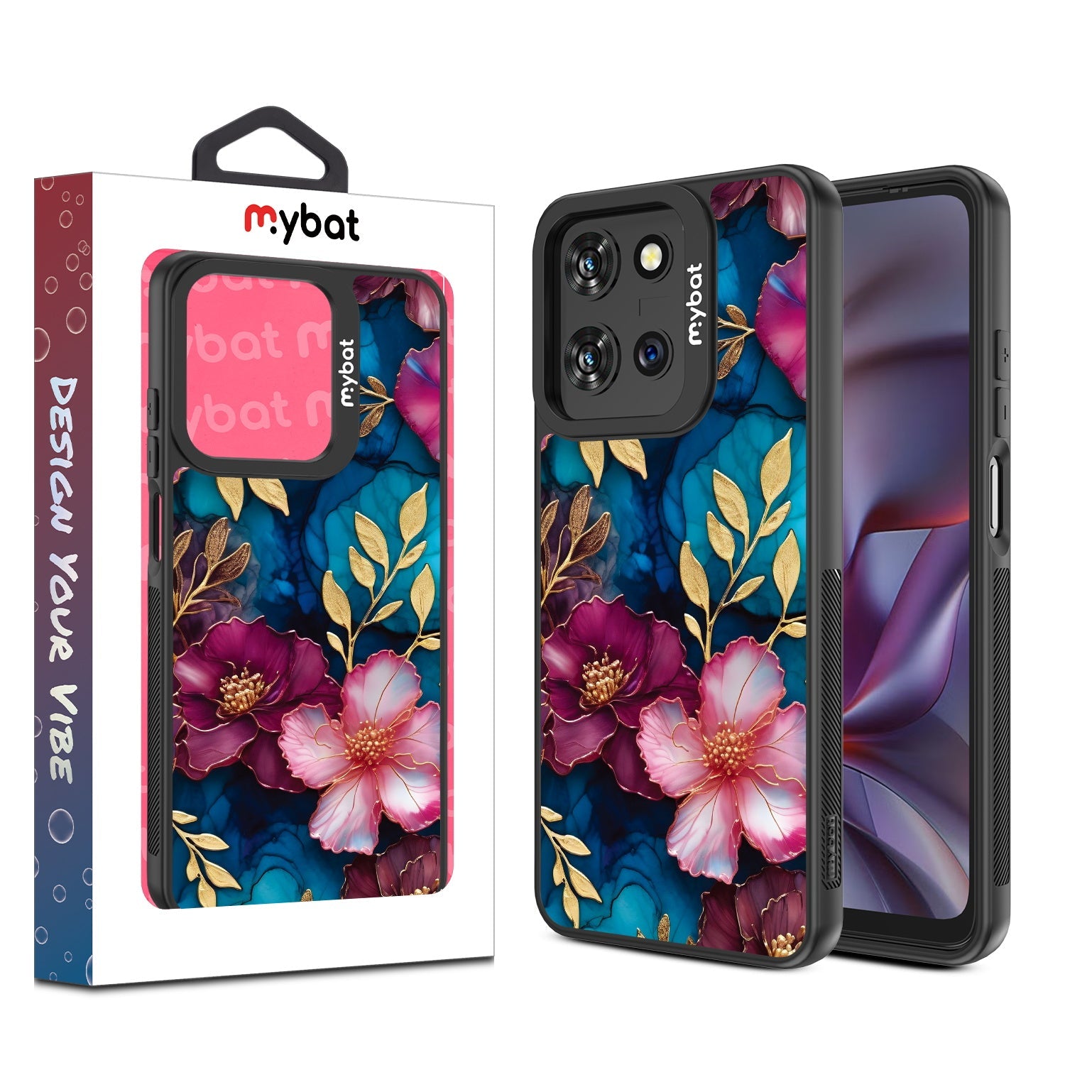 MyBat Design Lab Series Case for Motorola Moto G 5G (2025) / Moto G 5G (2026) / Moto G Play (2026) – Gilded Petals