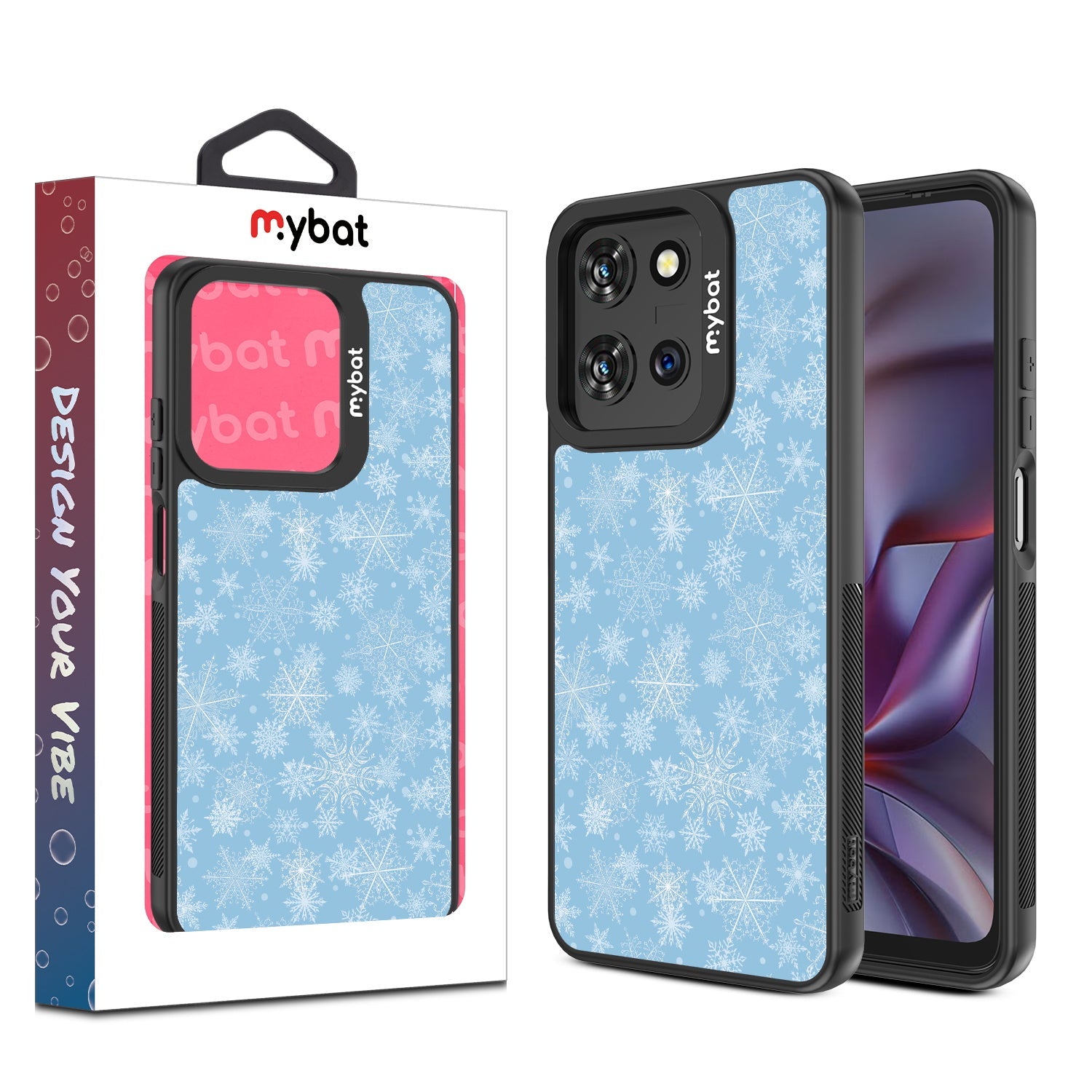 MyBat Design Lab Series Case for Motorola Moto G 5G (2025) / Moto G 5G (2026) / Moto G Play (2026) – Blue Snowflakes