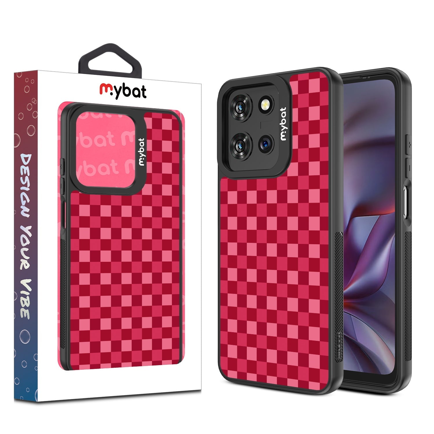 MyBat Design Lab Series Case for Motorola Moto G 5G 2026 / G 5G 2025 / G Play 2026 - Raspberry Check