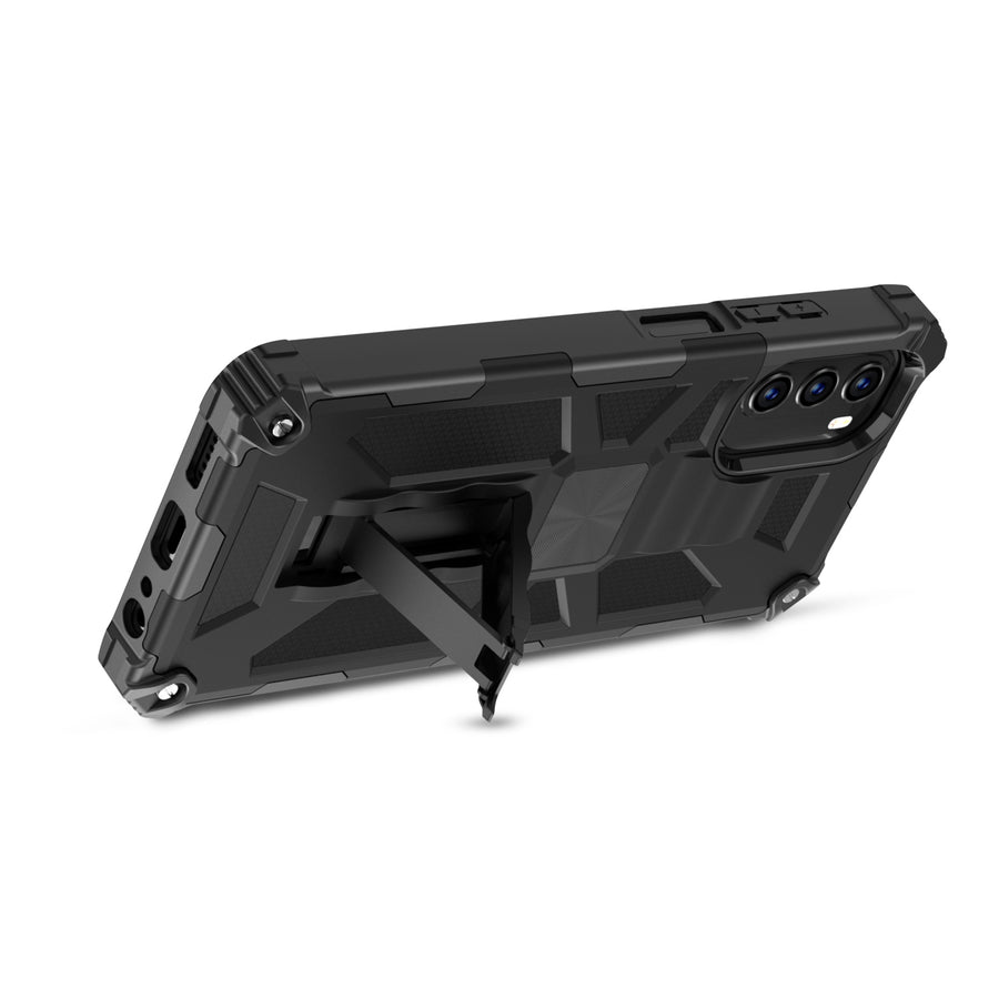 MyBat Sturdy Hybrid Protector Cover (with Stand) for Motorola Moto G 5G (2022) - Black / Black - MMG5GCSFSSS001-7.jpg