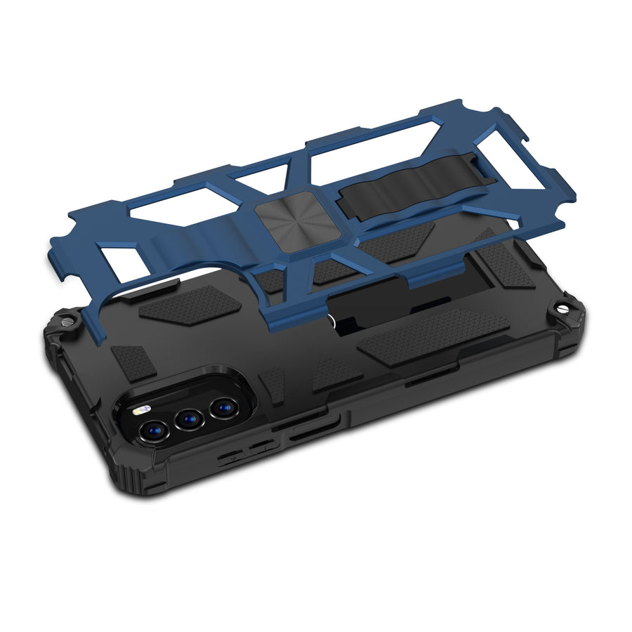 MyBat Sturdy Hybrid Protector Cover (with Stand) for Motorola Moto G 5G (2022) - Ink Blue / Black - MMG5GCSFSSS002-8.jpg