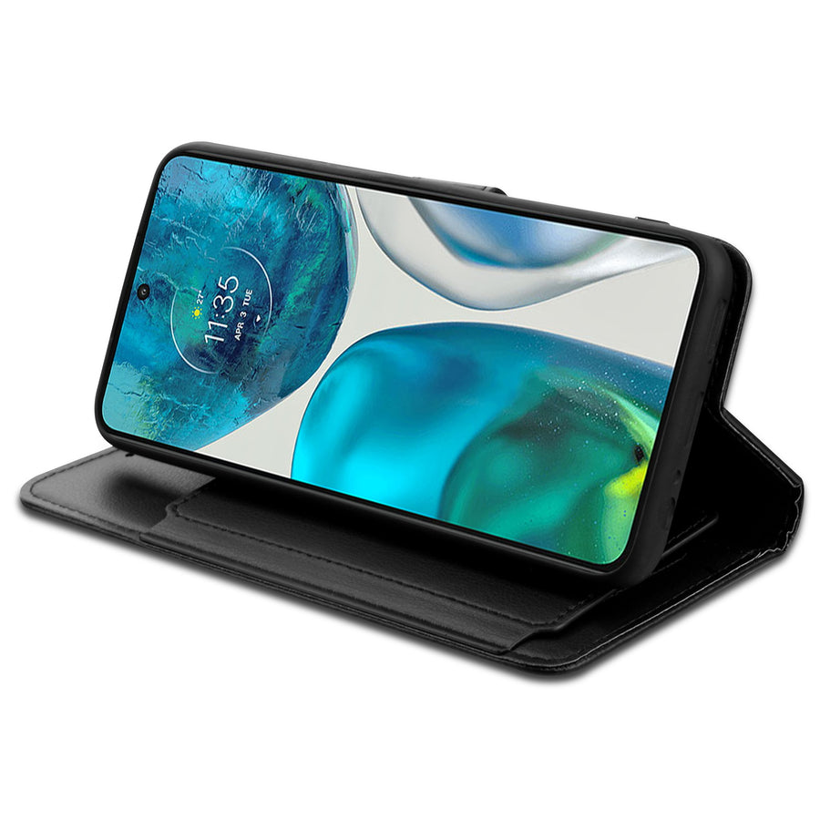 MyBat MyJacket Wallet Xtra Series for Motorola Moto G 5G (2022) - Black / Black - MMG5GPCMJG031-4.jpg