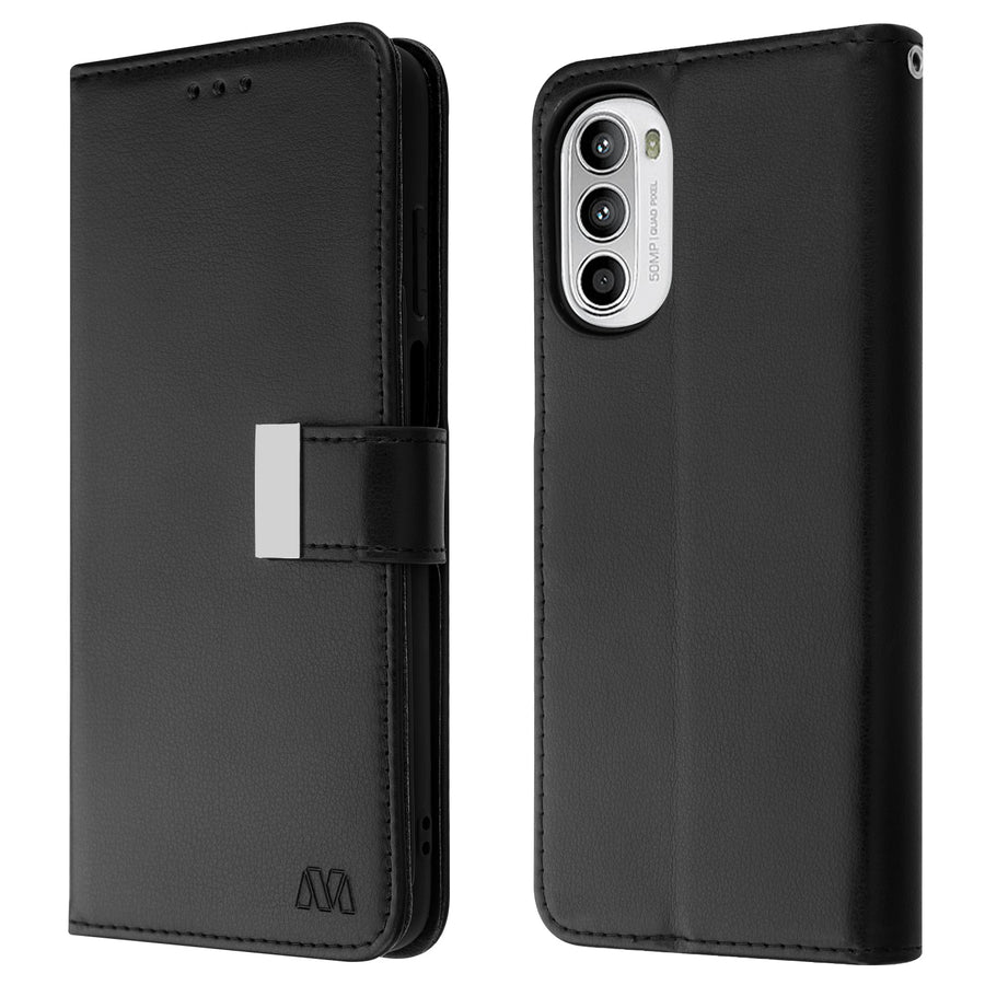 MyBat MyJacket Wallet Xtra Series for Motorola Moto G 5G (2022) - Black / Black - MMG5GPCMJG031-6.jpg