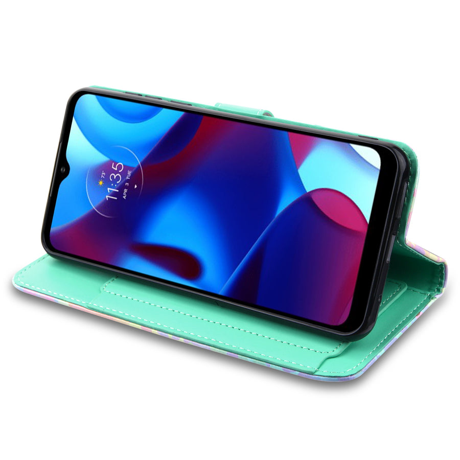 MyBat MyJacket Wallet Xtra Series with RFID Blocking for Motorola Moto G Pure / Moto G Power (2022) - Holographic Leopard - MMGPPCMJG094-4.jpg
