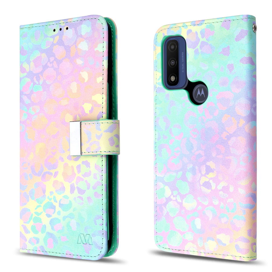 MyBat MyJacket Wallet Xtra Series with RFID Blocking for Motorola Moto G Pure / Moto G Power (2022) - Holographic Leopard - MMGPPCMJG094-7.jpg
