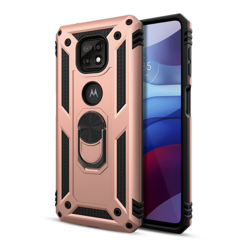 MyBat Anti-Drop Hybrid Protector Case (with Ring Stand) for Motorola Moto G Power (2021) - Rose Gold / Black - MMGPW21CSFSSS244-2.jpg