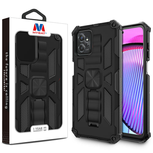 MyBat Sturdy Hybrid Protector Cover (with Stand) for Motorola Moto G Power 5G (2023) - Black / Black - MMGPW23CSFSSS001-1.jpg