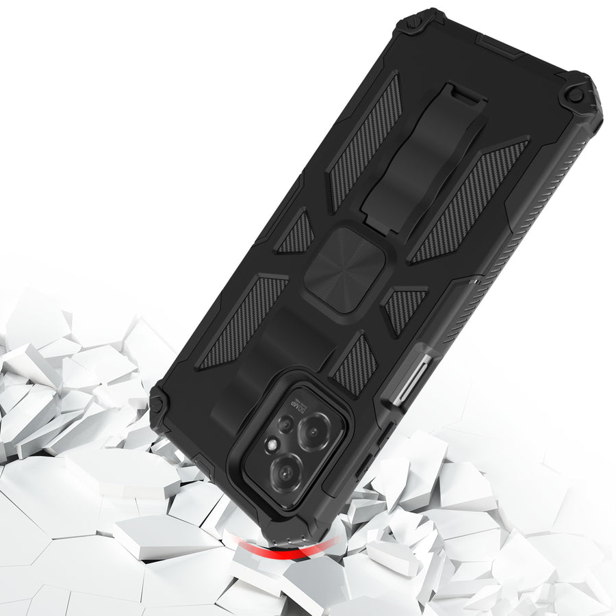 MyBat Sturdy Hybrid Protector Cover (with Stand) for Motorola Moto G Power 5G (2023) - Black / Black - MMGPW23CSFSSS001-5.jpg
