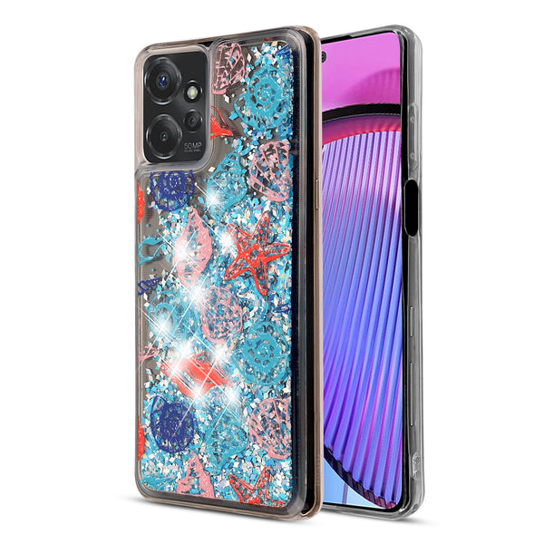 MyBat Quicksand Glitter Hybrid Protector Cover for Motorola Moto G Power 5G (2023) - Seashells - MMGPW23CSGTMM022-2.jpg