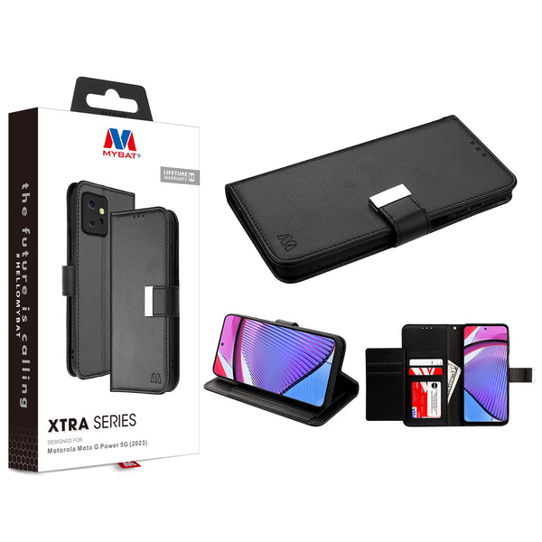 MyBat MyJacket Wallet Xtra Series for Motorola Moto G Power 5G (2023) - Black / Black - MMGPW23PCMJG031-1.jpg