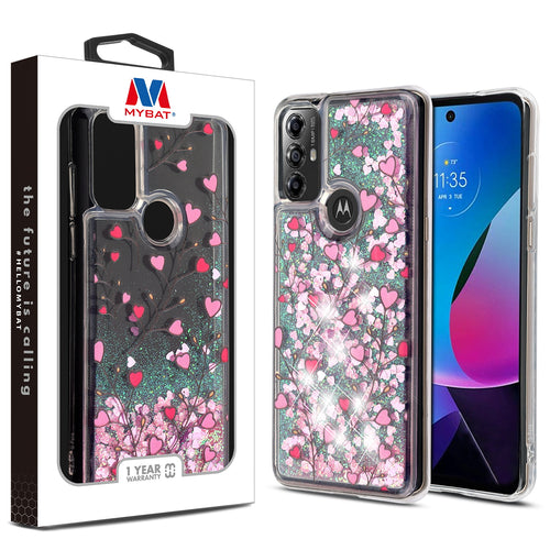 MyBat Quicksand Glitter Hybrid Protector Cover for Motorola Moto G Play (2023) - Heart Vines - MMGPY23CSGTMM021-1.jpg