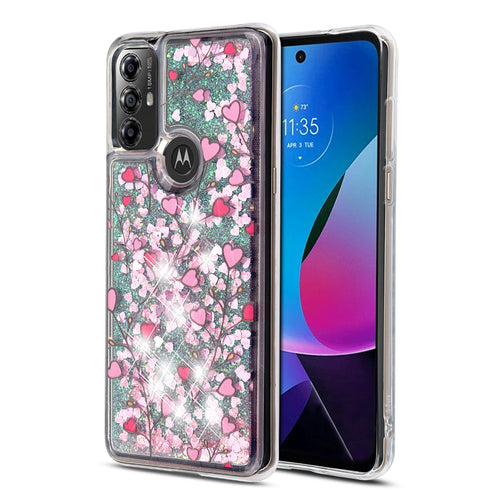 MyBat Quicksand Glitter Hybrid Protector Cover for Motorola Moto G Play (2023) - Heart Vines - MMGPY23CSGTMM021-2.jpg