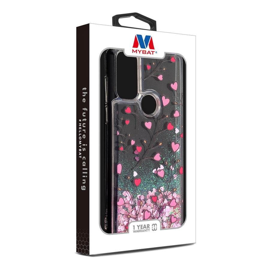 MyBat Quicksand Glitter Hybrid Protector Cover for Motorola Moto G Play (2023) - Heart Vines - MMGPY23CSGTMM021-3.jpg