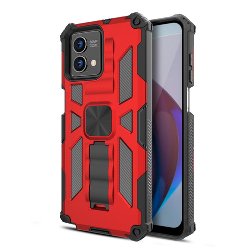 MyBat Sturdy Hybrid Protector Cover (with Stand) for Motorola Moto G Stylus 5G (2023) - Red / Black - MMGS5G23CSFSSS003-2.jpg