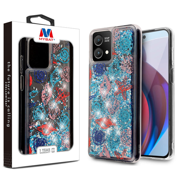 MyBat Quicksand Glitter Hybrid Protector Cover for Motorola Moto G Stylus 5G (2023) - Seashells - MMGS5G23CSGTMM022-1.jpg