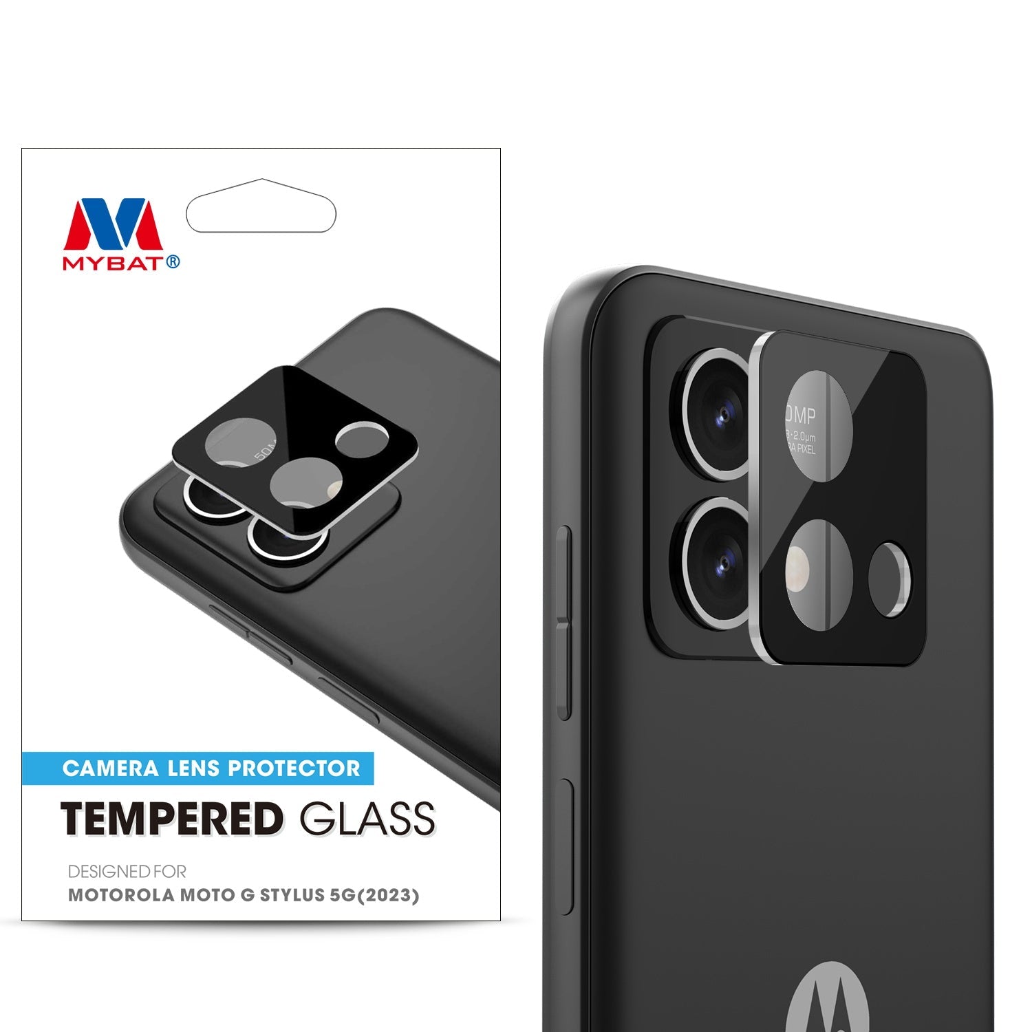 MyBat Tempered Glass Lens Protector for Motorola Moto G Stylus 5G (2023) - Black