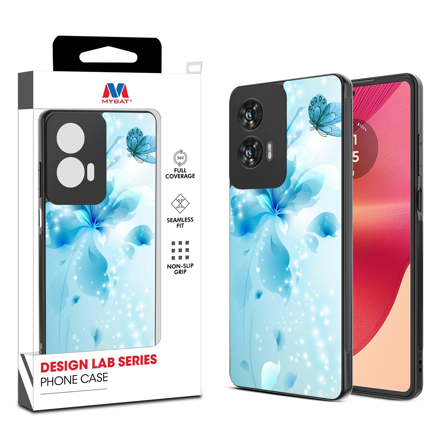 MyBat Design Lab Series Case for Motorola Moto G Stylus 5G (2024) - Butterfly & Flowers